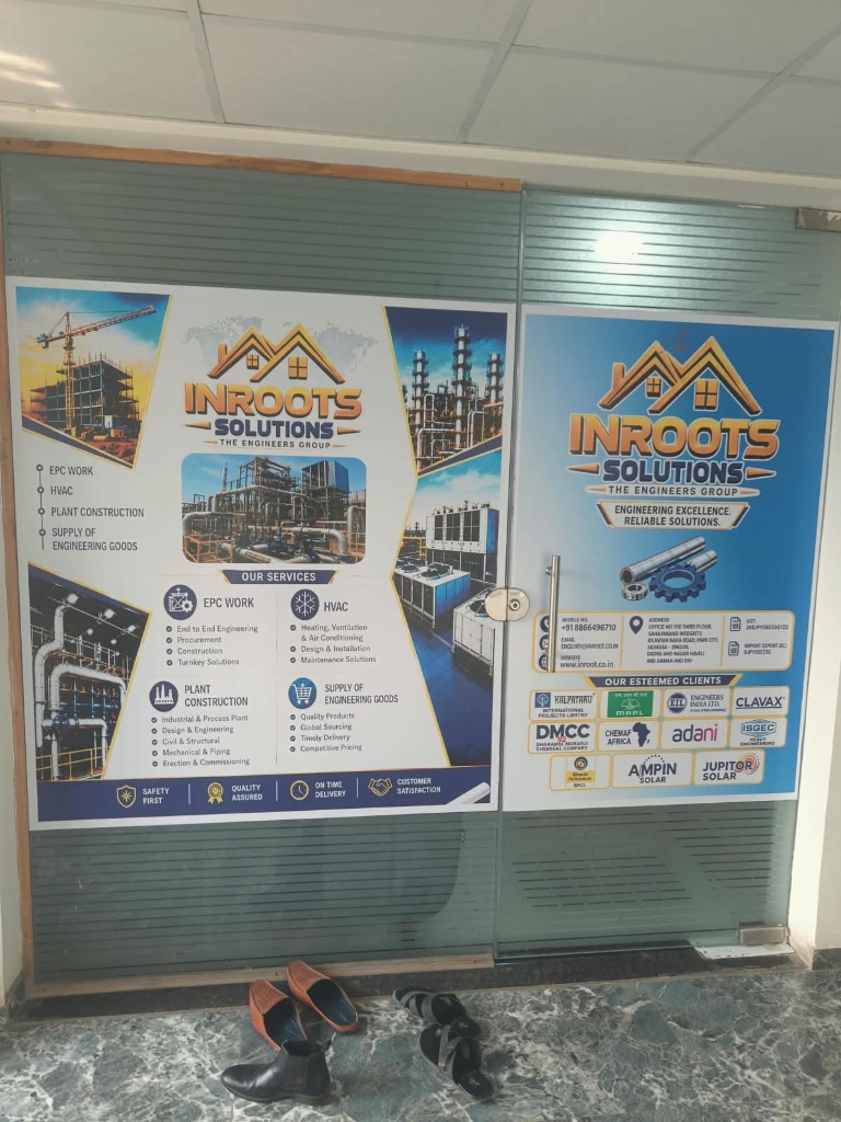 InRoots Solutions Head Office Glass Door